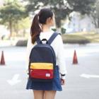 Color Block Nylon Backpack