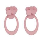 Floral Oval Hoop Earring