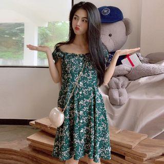 Floral Cap-sleeve Top / Skorts / A-line Dress