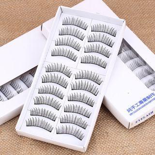 False Eyelashes (10 Pairs) Set Of 10 - Random - One Size