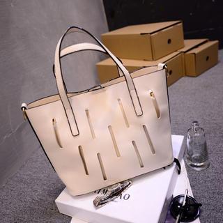 Faux-leather Cutout Tote