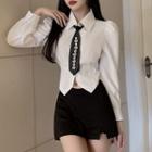 Neck Tie Shirt / A-line Skirt