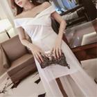 Off-shoulder High Low A-line Dress