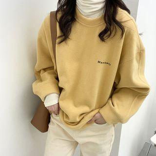 Turtleneck Long-sleeve T-shirt / Lettering Pullover