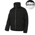 High-neck Padded Shell Jacket Black - One Size