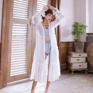 Chiffon Beach Cover-up White - One Size