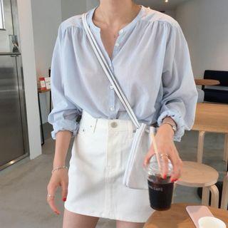 Plain Blouse / A-line Mini Skirt
