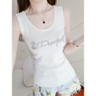Letter Rhinestone Vest