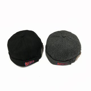 Letter Embroidered Brimless Hat