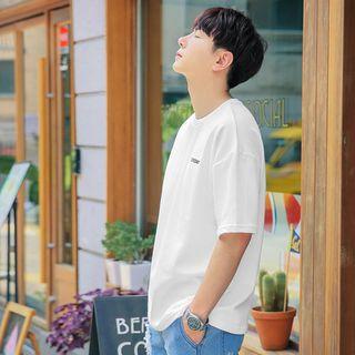 Short-sleeve Printed-back T-shirt