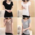 Pleated Panel Short-sleeve T-shirt