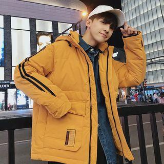 Hooded Contrast-trim Puffer Jacket
