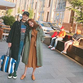 Stand-collar Cotton Long Parka