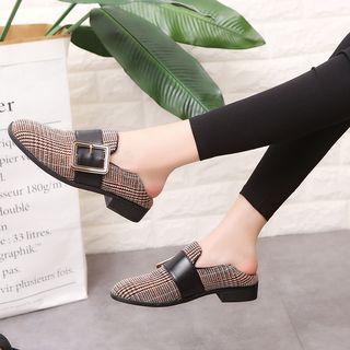 Chunky-heel Plaid Loafers