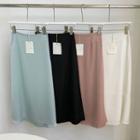 Satin High Waist A-line Skirt
