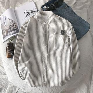 Striped Elbow-sleeve Shirt / Striped Long-sleeve Shirt