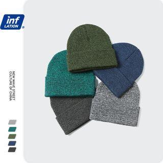 Unisex Plain Knit Beanie In 5 Colors