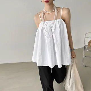 Spaghetti-strap Flare Top