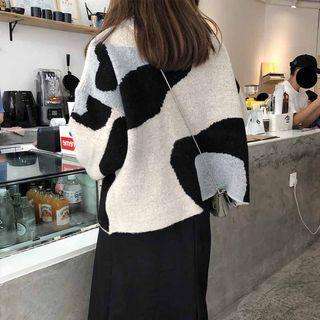Cow Patterned Sweater As Shown In Figure - One Size