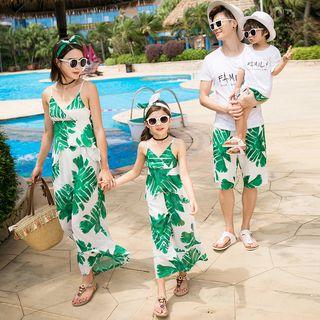 Family Matching Short-sleeve T-shirt / Shorts / Camisole / Wide Leg Pants / Headband / Set