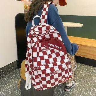Lettering Check Backpack