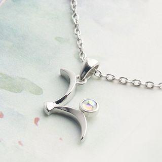 Rhinestone Eagle Necklace S925 Silver - Silver - One Size