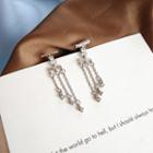 Rhinestone Fringe Earring 1 Pair - Earrings - One Size