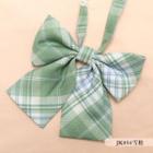 Plaid Bow Tie Jk054 - Green - One Size