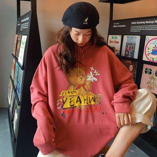 Bear Paint Front Pocket Hoodie