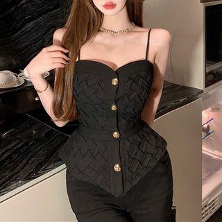 Asymmetrical Button-up Camisole Top