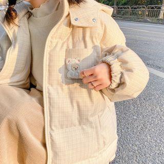 Plaid Hooded Padding Jacket