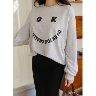 Letter Smiley-printed Sweatshirt