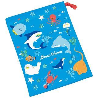 Ocean Friends Drawstring Pouch One Size
