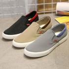 Contrast Color Canvas Loafers