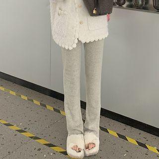High Waist Knit Straight Leg Pants