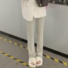 High Waist Knit Straight Leg Pants