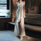 Strapless Asymmetrical A-line Evening Gown