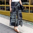 Tie-front Patterned Pants