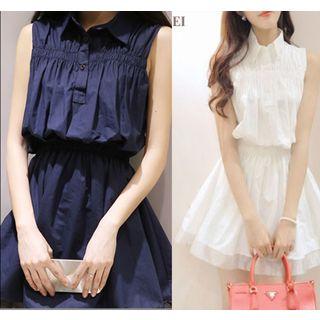 Sleeveless Shirt Dress