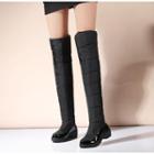 Platform Padded Over The Knee Boots