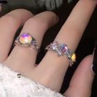 Faux Crystal Alloy Open Ring (various Designs) / Set