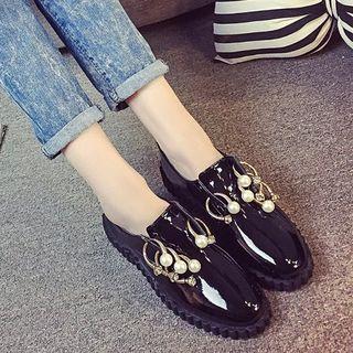Embellished Patent Loafers