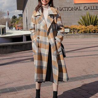 Double Breasted Check Coat