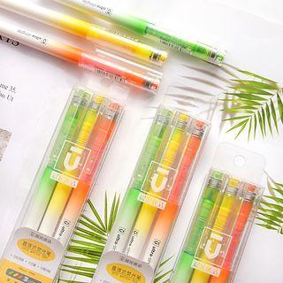 Set Of 3: Gradient Print Highlighter Ahm27602 - With Box - Three Colors - One Size