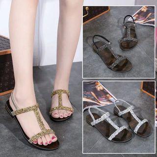 Rhinestone Slingback Sandals