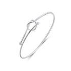 Fashion Simple Geometric Thin Bracelet Silver - One Size