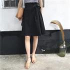 Ribbon Accent A-line Skirt