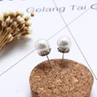 925 Sterling Silver Pearl Earring 925 Silver - Silver - One Size