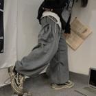 Drawstring Hem Side-pocket Sweatpants