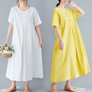 Loose Fit Plain Maxi Dress